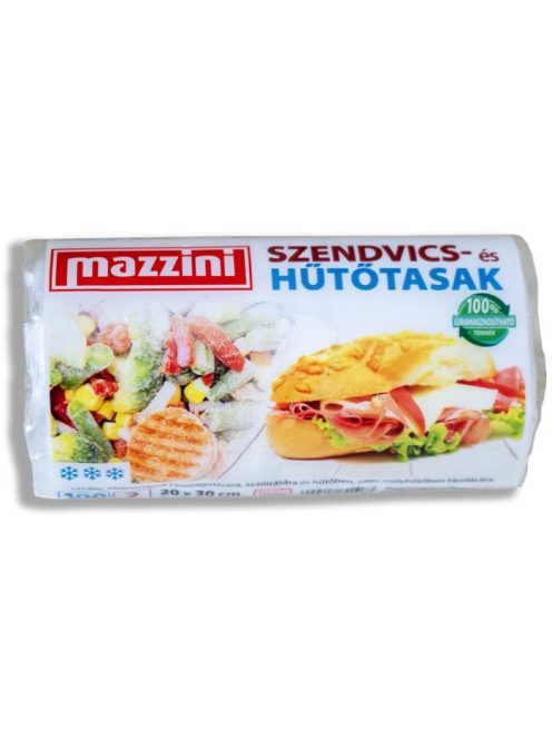 MAZZINI Hűtő- és uzsonnástasak, 100 db, 20x30 cm, 2 l, MAZZINI, átlátszó