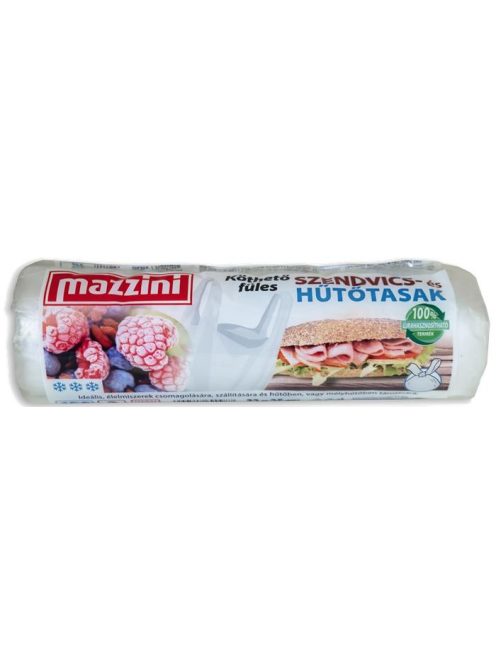 MAZZINI Hűtő- és uzsonnástasak, köthető füles, 3 l, MAZZINI, átlátszó