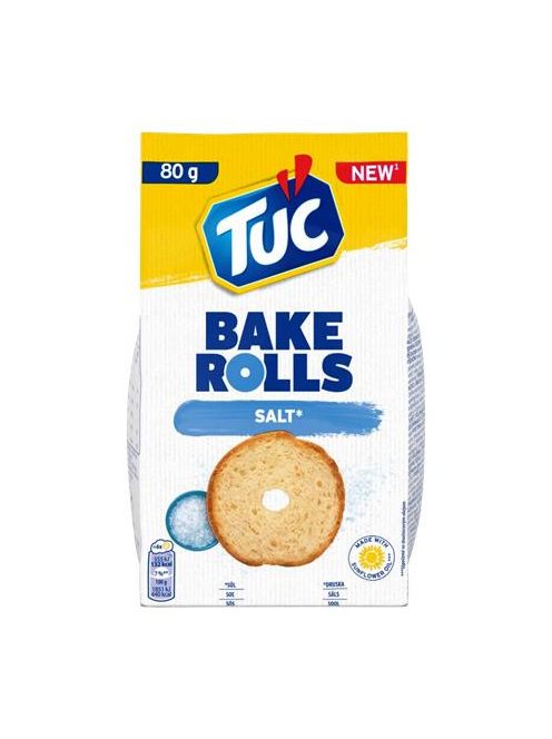 TUC Pirított kenyérkarika, 80 g, TUC "Bake Rolls", sós