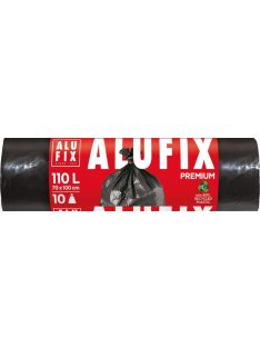   ALUFIX Szemeteszsák, extra erős, 110 l, 10 db, 70x110 cm, 33 µ, ALUFIX, fekete