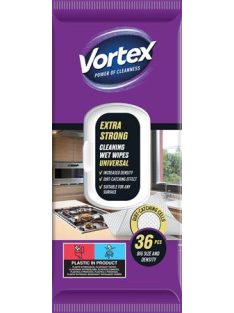   VORTEX Nedves törlőkendő, univerzális, visszazárható tetővel, 36 db, VORTEX, extra erős
