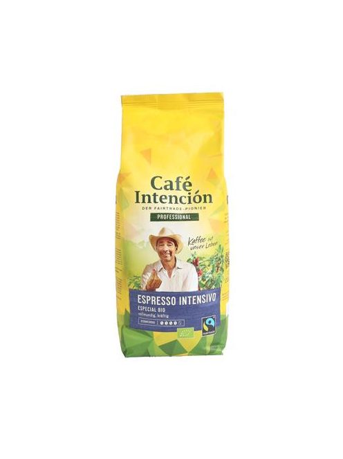 CAFÉ INTENCIÓN Kávé, pörkölt, szemes, 1000 g, CAFÉ INTENCIÓN "Professional Espresso Intensivo Especial BIO"