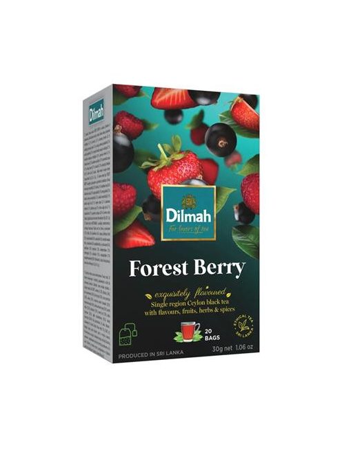 DILMAH Fekete tea, 20x1,5g, DILMAH, erdei gyümölcs