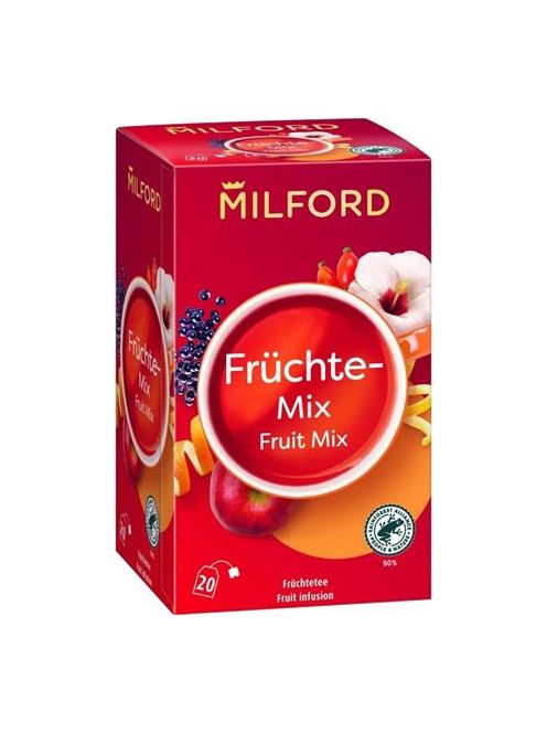 MILFORD Gyümölcstea, 20x2,5 g, MILFORD "Fruitmix", vegyes gyümölcs