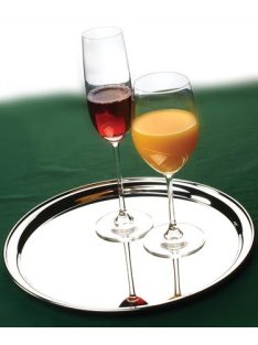 Tálca, kerek, rozsdamentes acél, 29 cm