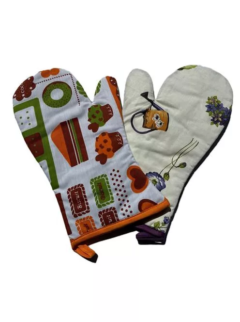 Konyhai kesztyű, hőálló, mintás, 29cm