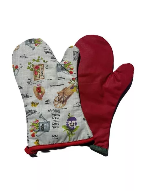 Konyhai kesztyű, hőálló, mintás, 29cm