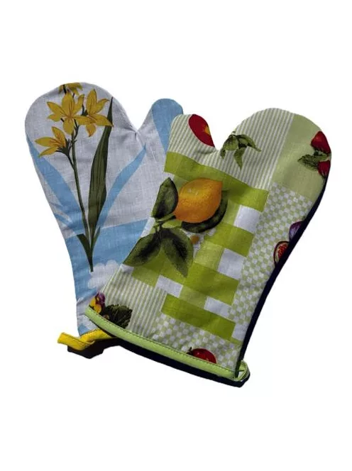 Konyhai kesztyű, hőálló, mintás, 29cm