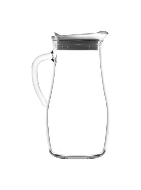 Üvegkancsó fedővel, üveg, 1,8 l