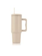 Termoszbögre, 1,2 l,  szívószállal, füllel, bézs