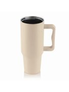 Termoszbögre, 1,2 l,  szívószállal, füllel, bézs