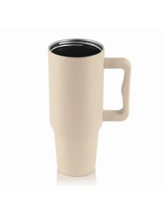 Termoszbögre, 1,2 l,  szívószállal, füllel, bézs