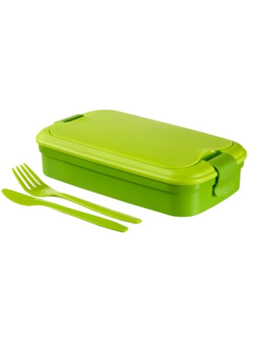 CURVER Ételtartó, evőeszközzel, CURVER "Lunch&Go", zöld