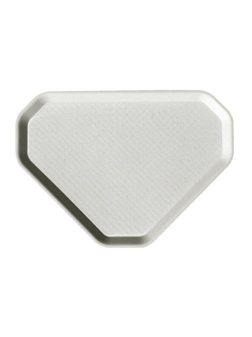 Önkiszolgáló tálca, háromszögletű, műanyag, éttermi, fehér-mákos, 47,5x34 cm