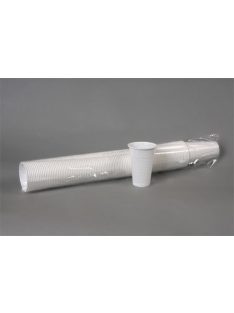 Műanyag pohár, 2 dl, 100 db, fehér