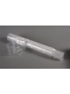 Műanyag pohár, 2 dl, 100 db, víztiszta