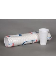 Műanyag pohár, 3 dl, 50 db, fehér