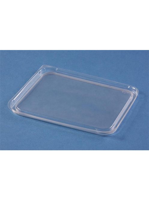 Tető, ételtároló dobozhoz, 500-1000 ml, műanyag, mikrózható, 50 db, "Varia", víztiszta