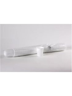 Műanyag pohár, 1 dl, 100 db, "Party", fehér