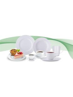   Mélytányér, fehér, 22,5 cm, 6 db-os szett, "Economic"