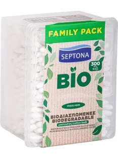   SEPTONA Fültisztító pálcika, biológiailag lebomló, 300 db, SEPTONA
