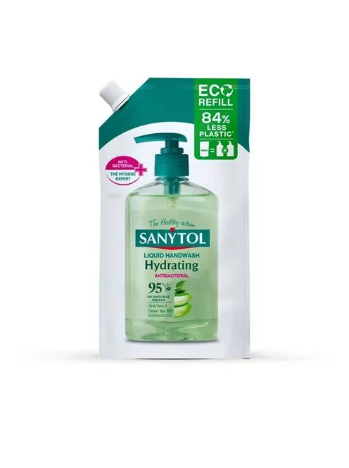 SANYTOL Folyékony szappan, utántöltő, 500 ml, SANYTOL, aloe vera