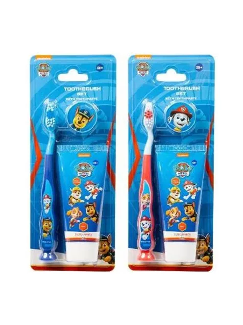 Fogkrém és fogkefe szett, gyerekeknek, 3+, "Paw Patrol", vegyes színek
