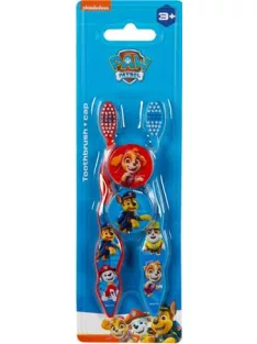   Fogkefe, gyerekeknek, puha, 2 db, kupakkal, 3+, "Paw Patrol"