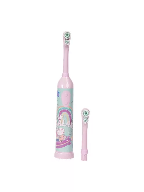 Fogkefe, elektromos, 2 pótfejjel, 3+, "Peppa Pig", pink