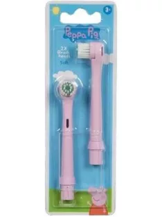   Pótfej, elektromos fogkeféhez, 2 db, "Peppa Pig", pink