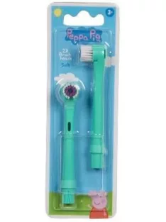   Pótfej, elektromos fogkeféhez, 2 db, "Peppa Pig", zöld