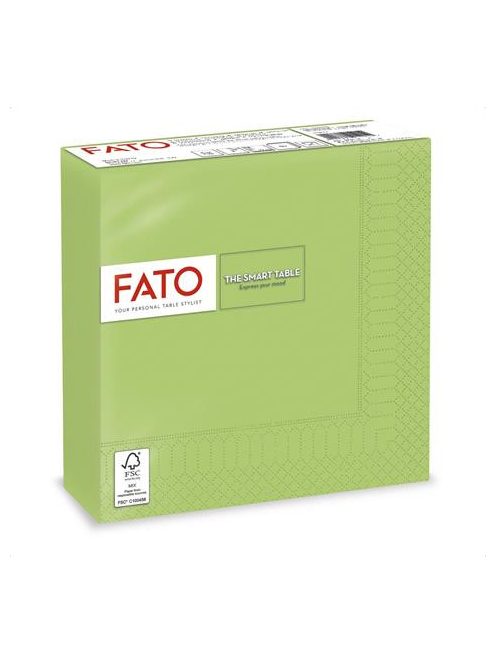 FATO Szalvéta, 1/4 hajtogatott, 33x33 cm, FATO "Smart Table", zöldalma