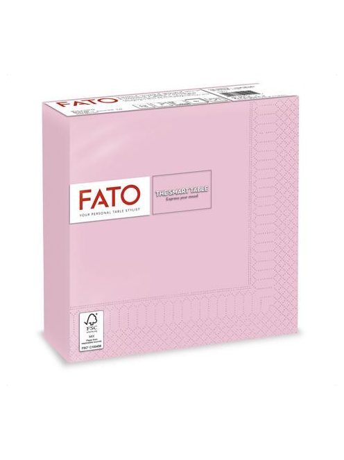 FATO Szalvéta, 1/4 hajtogatott, 33x33 cm, FATO "Smart Table", rózsaszín