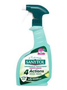   SANYTOL Általános tisztító- és fertőtlenítő spray, 500 ml, SANYTOL "4 Actions", lime
