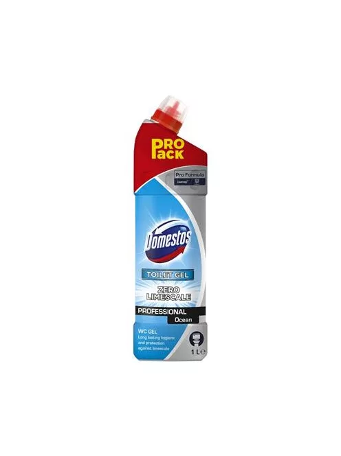 DOMESTOS WC tisztító gél, 1 l, DOMESTOS "Professional", óceán