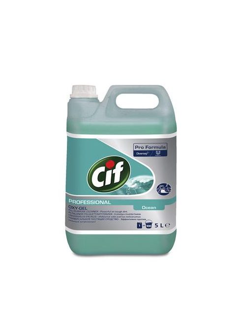 CIF Általános tisztító- és fertőtlenítőszer, 5 l, CIF "Professional Oxy-Gel", óceán