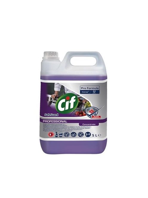 CIF Kombinált tisztító- és fertőtlenítőszer, 5 l, CIF "Pro Formula Safeguard"