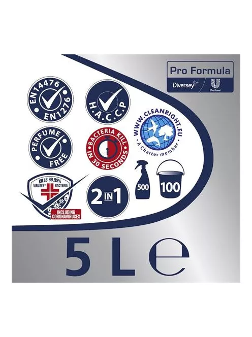 CIF Kombinált tisztító- és fertőtlenítőszer, 5 l, CIF "Pro Formula Safeguard"