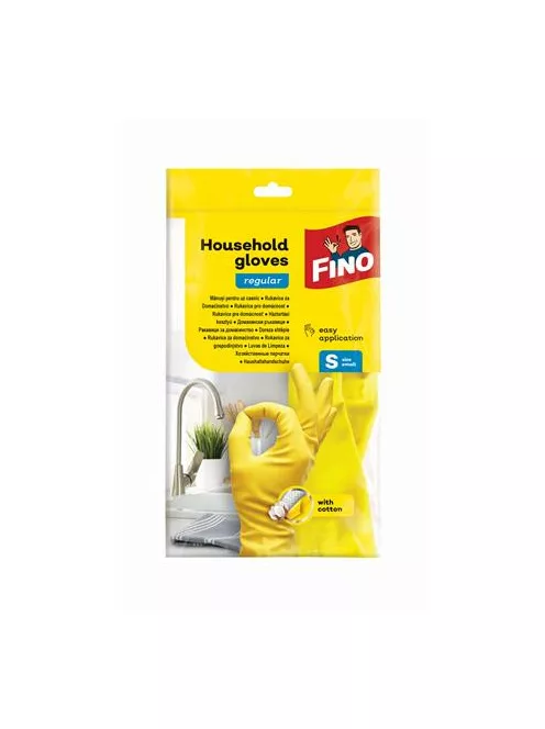 FINO Gumikesztyű, háztartási, S méret, 1 pár, FINO
