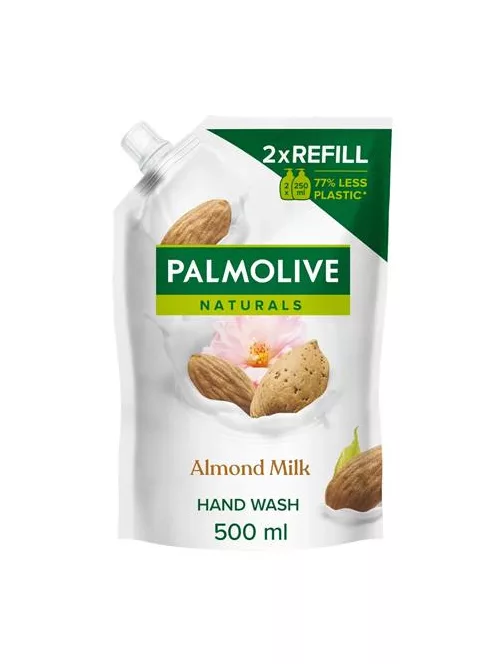 PALMOLIVE Folyékony szappan utántöltő, 0,5 l, PALMOLIVE Nourishing "Almond milk"