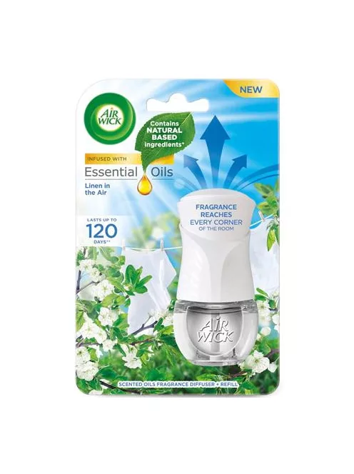 AIR WICK Illatosító készülék, elektromos, 19 ml, AIR WICK "Life scents", frissen mosott ruha