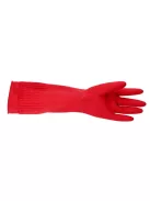 BONUS Gumikesztyű, háztartási, latex, extra hosszú, 38 cm, S méret, BONUS, piros