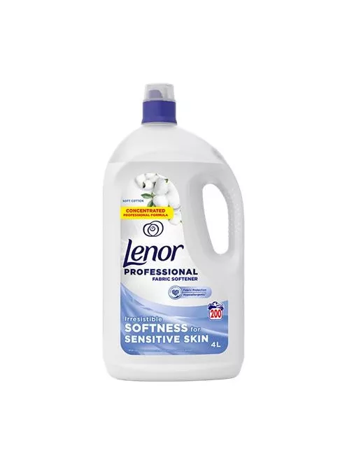 LENOR Öblítő, 4 l, LENOR "Sensitive Cotton"