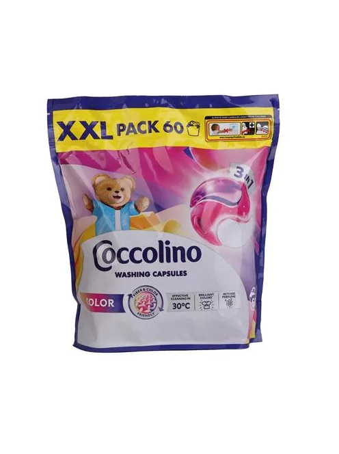 COCCOLINO Mosókapszula, 60 db, COCCOLINO "3in1 Color"