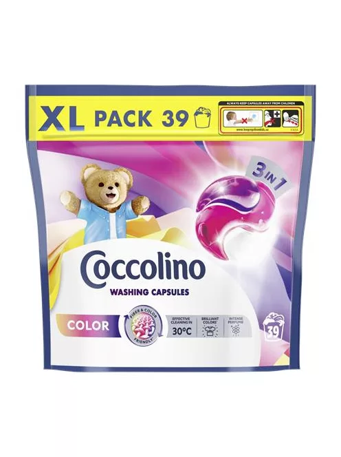 COCCOLINO Mosókapszula, 39 db, COCCOLINO "3in1 Color"