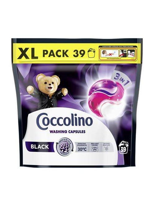 COCCOLINO Mosókapszula, 39 db, COCCOLINO "3in1 Black"