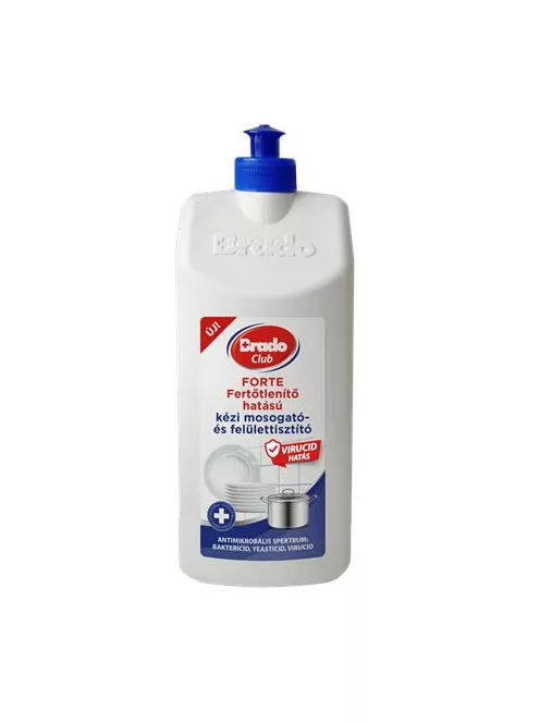 BRADO Fertőtlenítő mosogató- és felülettisztítószer, kézi, 1 l, BRADOCLUB "Forte"