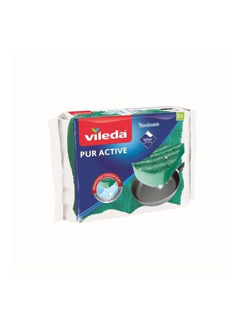 VILEDA Mosogatószivacs, 2 db, VILEDA "Pur Active"