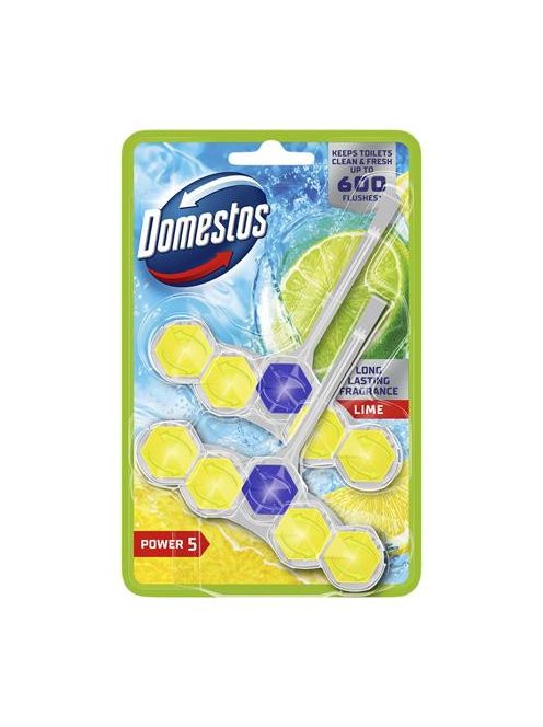 DOMESTOS WC frissítő blokk, 2 db-os, DOMESTOS "Power 5", lime