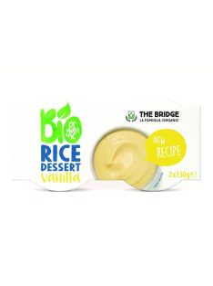  THE BRIDGE Növényi desszert, bio, 2x130 g, THE BRIDGE, rizs, vanília